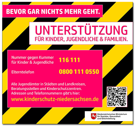 Unterstützung für Kinder Jugendliche & Familien - www.kinderschutz-niedersachsen.de